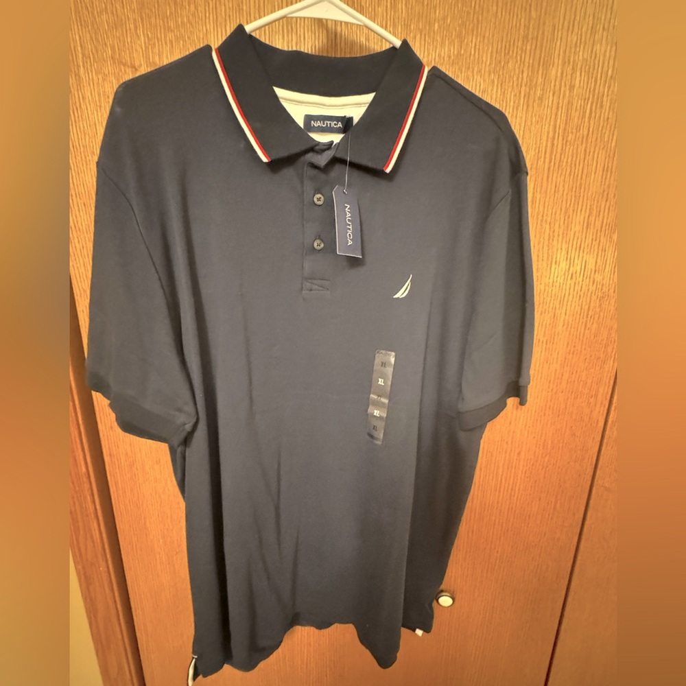 Nautica Blue Polo Shirt Classic Style